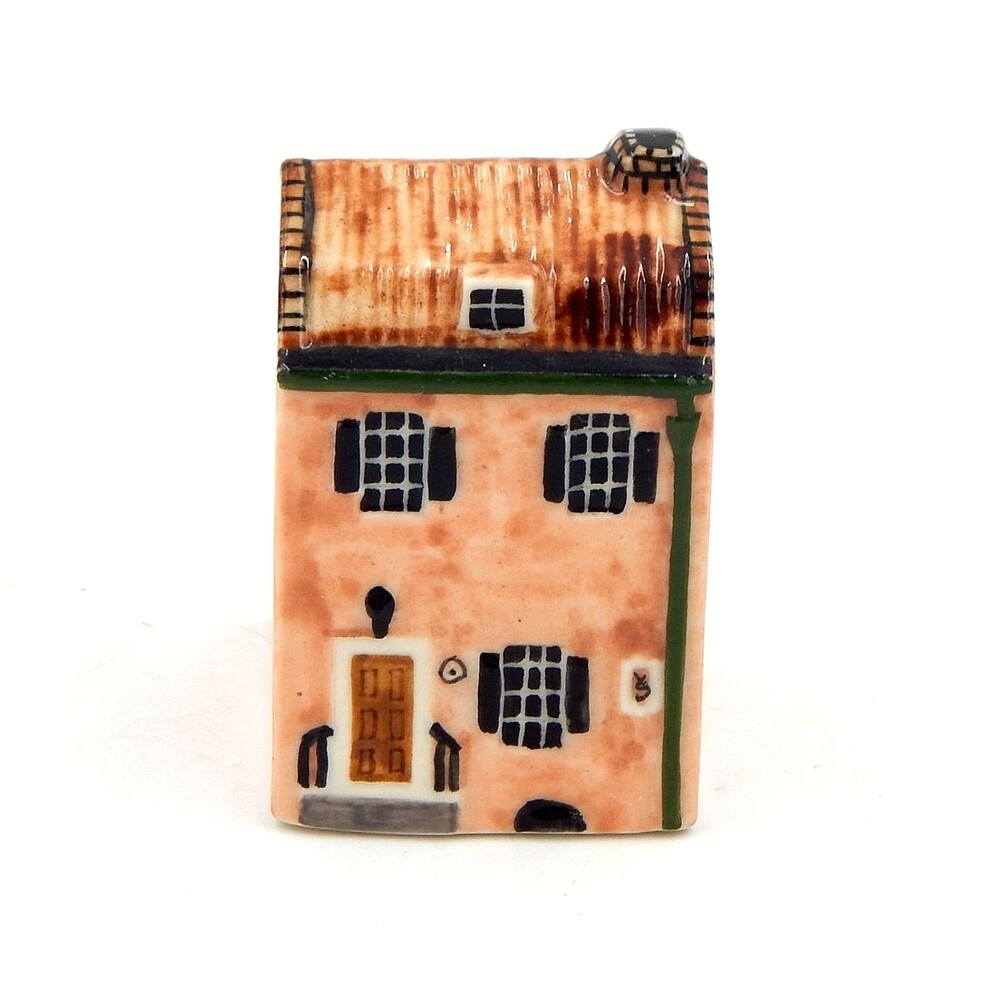 Hurley Porcelain 17 Chalmers Street Charleston Pink House SC Miniature Building
